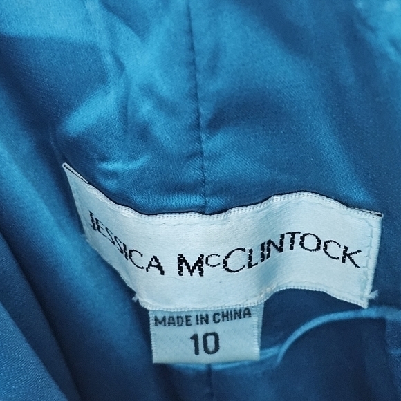 Jessica McClintock Dress Size 10 Strapless Lace‎ Poof Skirt Formal Prom Dance - Picture 5 of 13